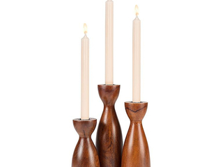 Wood Candle Holder Set Product Image